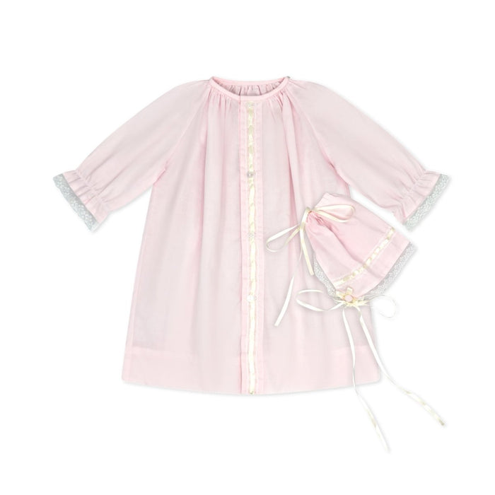 Original Daygown Set - Blessings Pink, Ecru Ribbon - Classic Core Baby | Lullaby Set