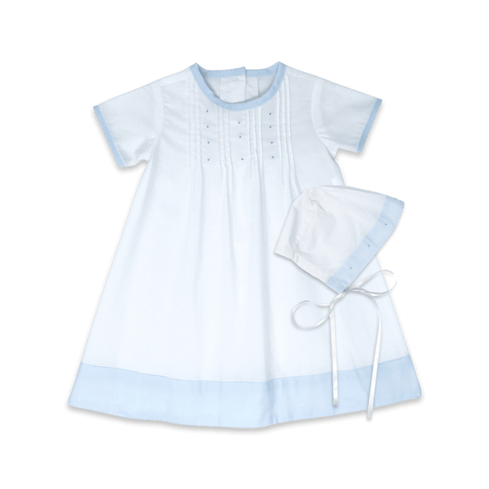 1956 Daygown Set - Blessings White with Blue Batiste - Classic Core Baby | Lullaby Set