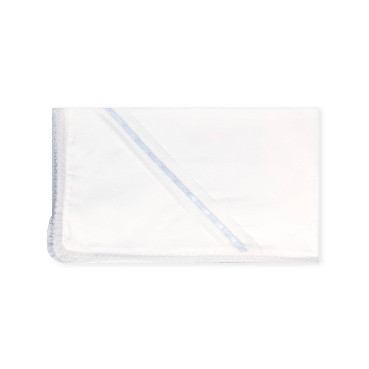 Heirloom Blanket - Blessings White Batiste with Blue - Classic Core Baby | Lullaby Set