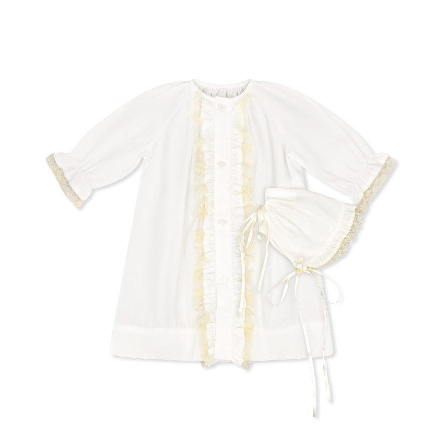 Timeless Daygown Set - Blessings White with Ecru - Classic Core Baby | Lullaby Set