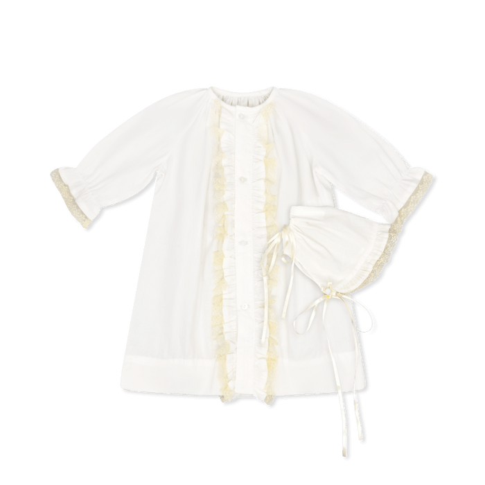 Timeless Daygown Set - Blessings White with Ecru - Classic Core Baby | Lullaby Set