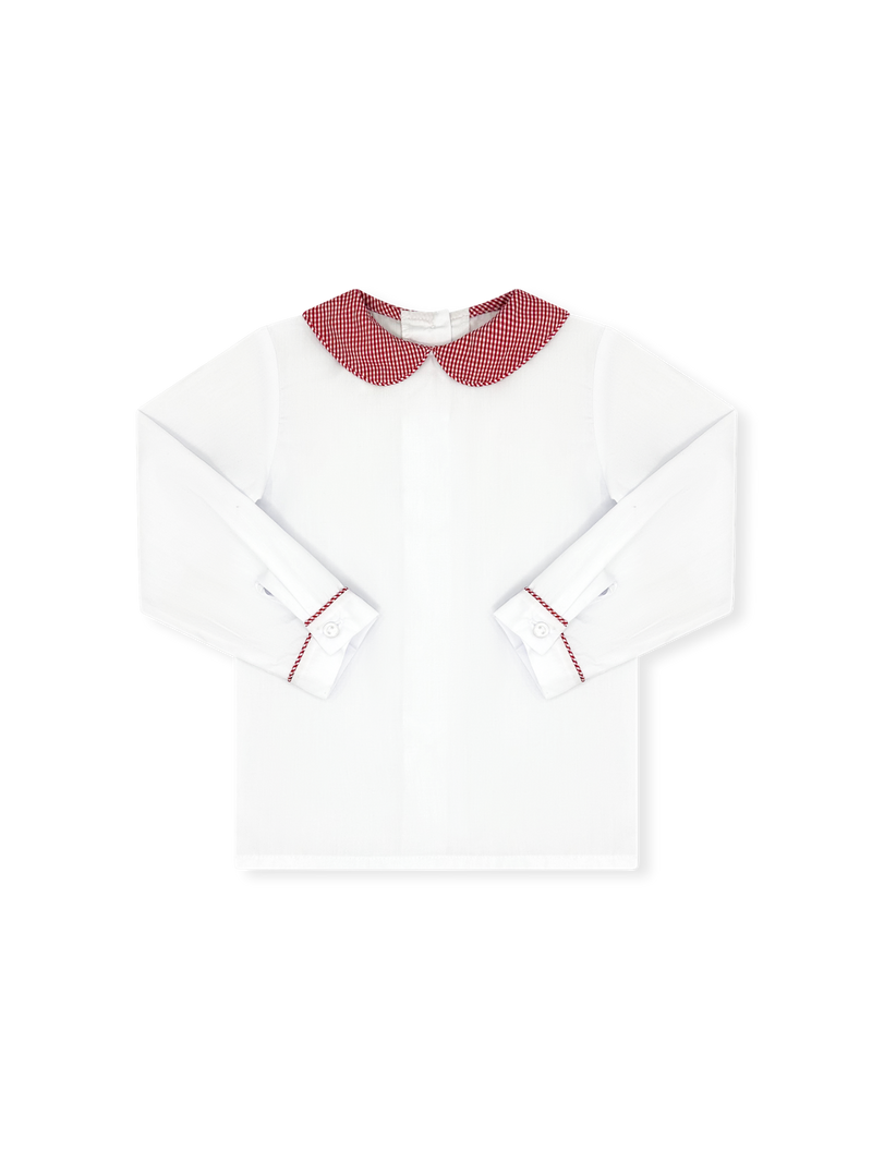 Sibley Shirt Long Sleeve - Webster White, Ramsey Red Minigingham