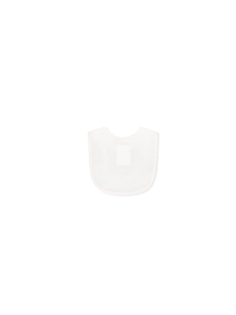 Heirloom Bib - Blessings White with Pink - Classic Core Baby | Lullaby Set