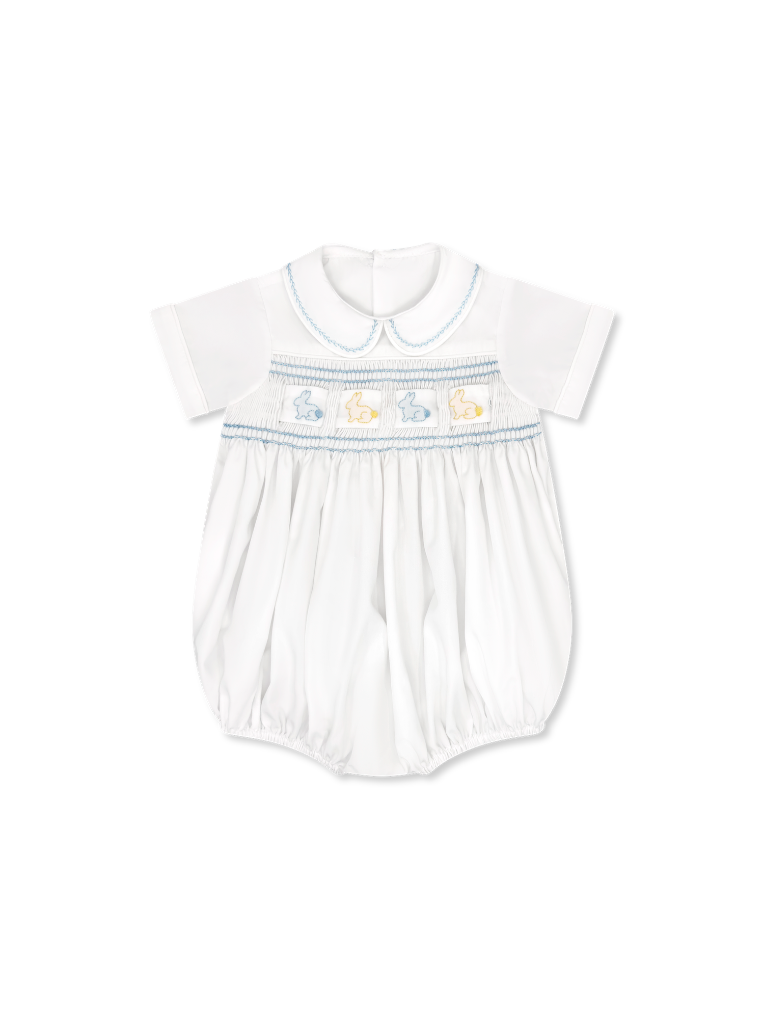 Noah Ribbon Bubble - Blessings White, Beaumont Blue
