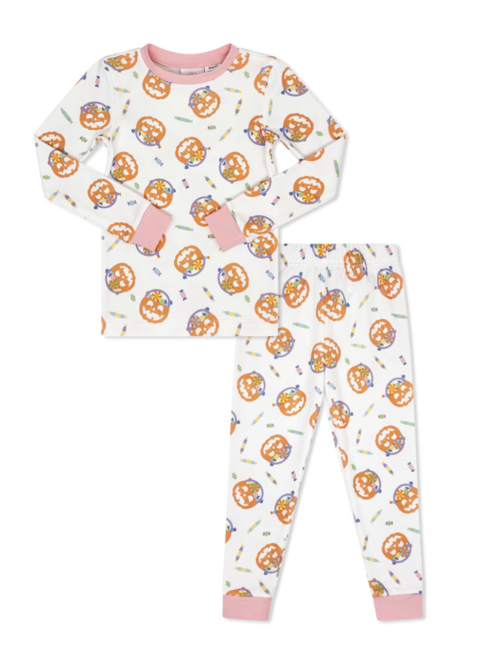 Sweet Pea PJ Set - Boo to You, Pensacola Pink
