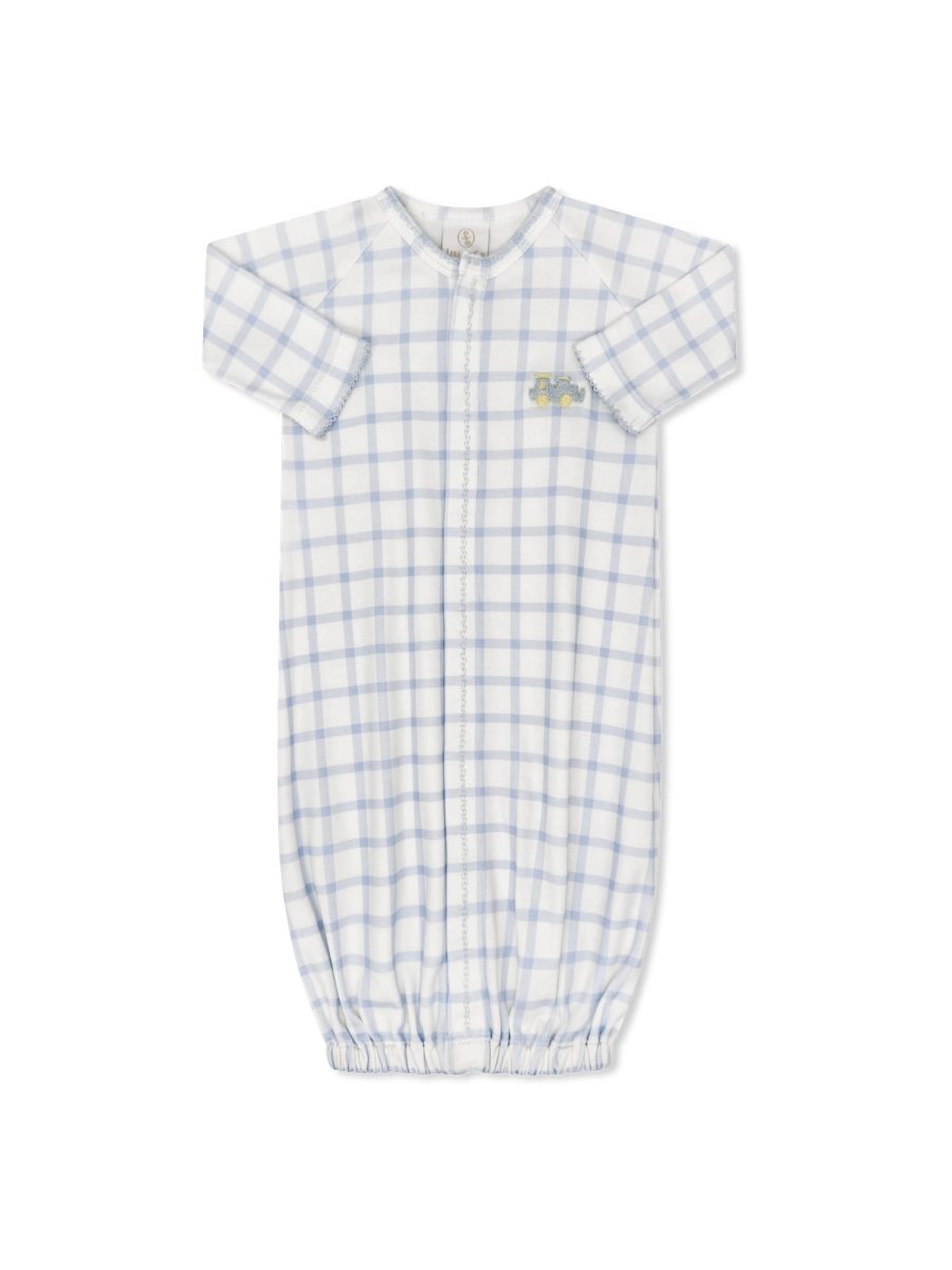 Snuggle Me Saque - Whales Blue Windowpane - Classic Core Baby | Lullaby Set