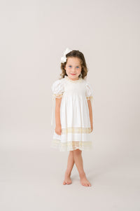 Margaret Dress - Spring White Swiss Dot