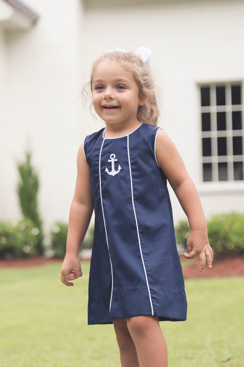 Amelia Dress - Avenue Navy, Anchor