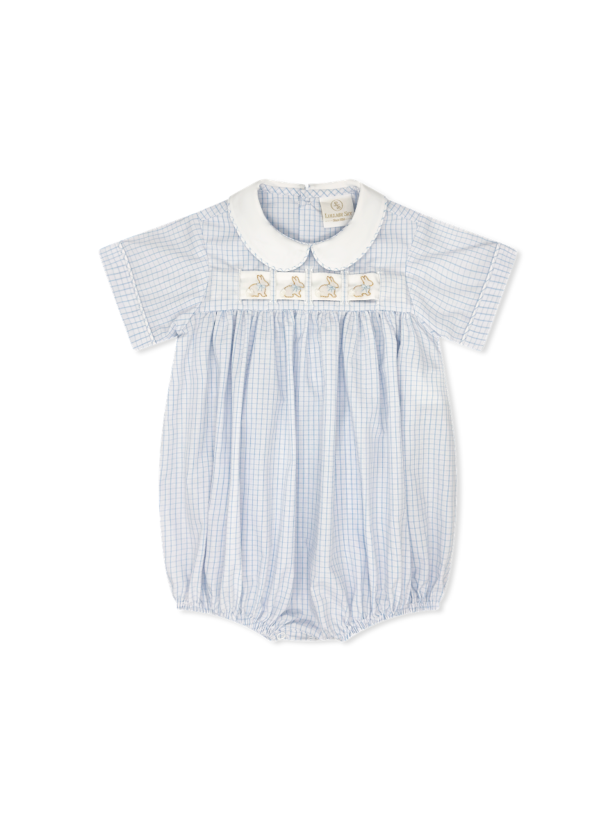 Noah Ribbon Bubble - Classic Blue Windowpane