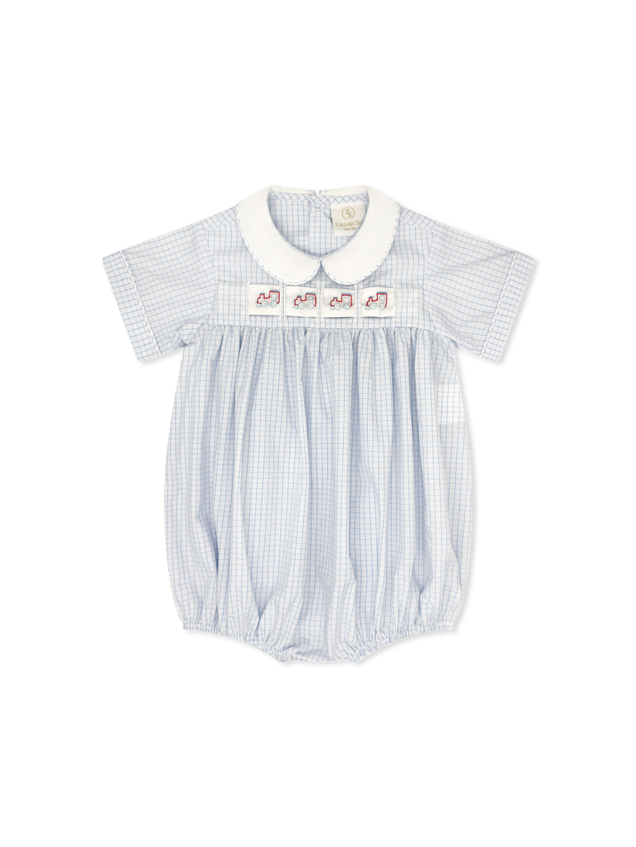 Noah Ribbon Bubble - Classic Blue Windowpane