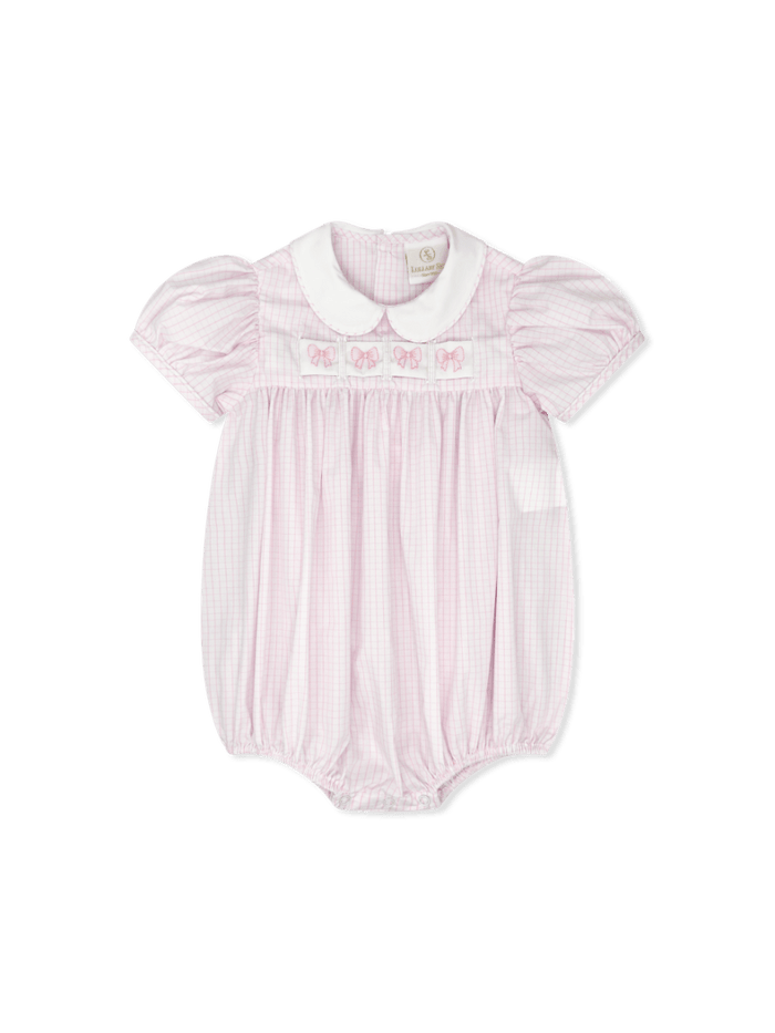 Ruth Ribbon Bubble - Classic Pink Windowpane - Classic Bubbles | Lullaby Set