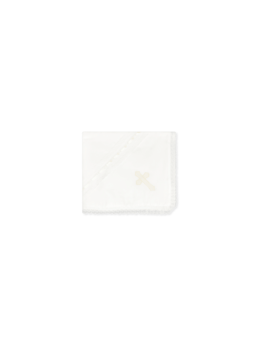 Heirloom Blanket - Blessings White Batiste with Cross - Classic Core Baby | Lullaby Set