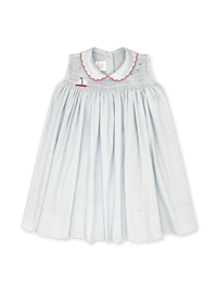Ella Dress - Brentwood Blue Pique, Sailboat - Classic Dresses | Lullaby Set