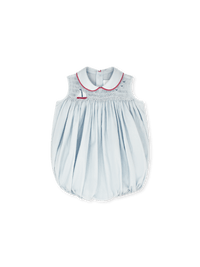 Beckett Bubble - Brentwood Blue Pique, Sailboat - Classic Bubbles | Lullaby Set