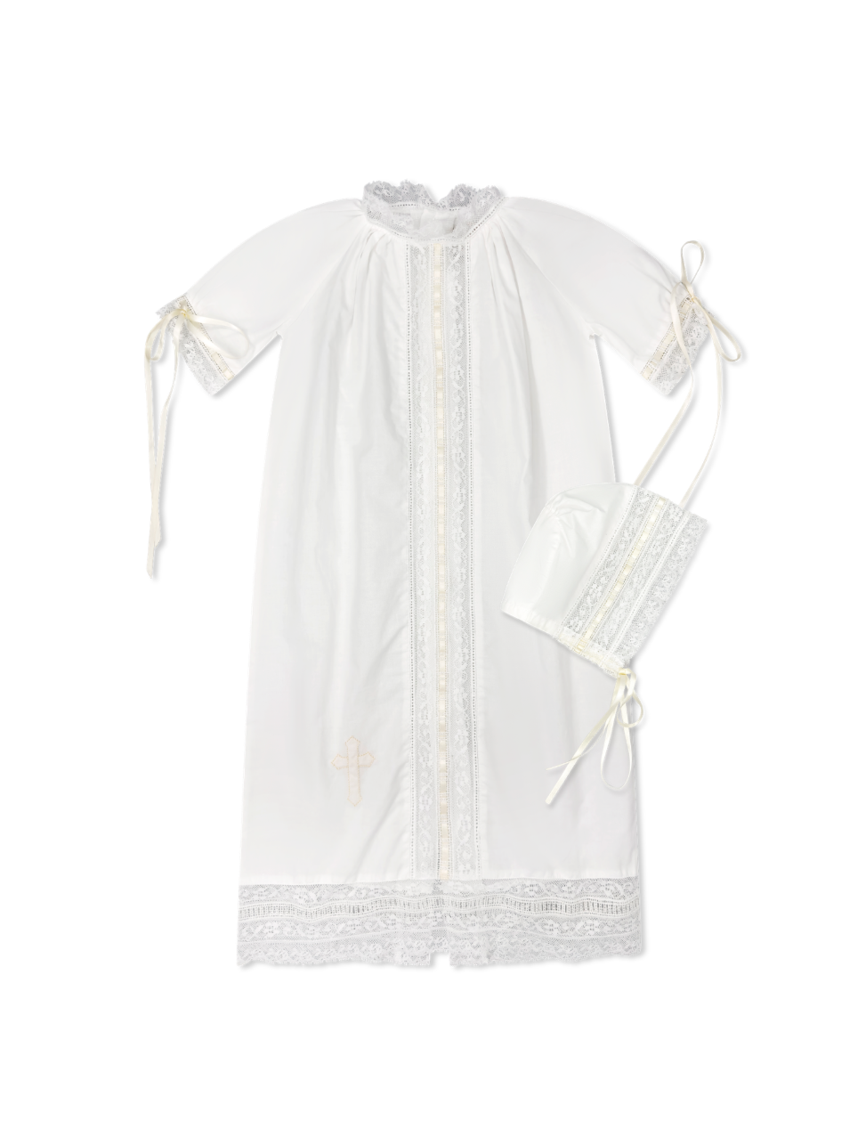Felicity Daygown - Blessings White Batiste, Cross