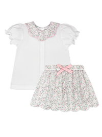 Susie Scallop Skirt Set - Belle Bunny Floral