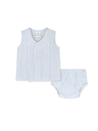 Jack Diaper Set - Simply Blue Seersucker - Classic Sets | Lullaby Set