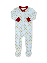 Once Upon A Time Footie - Play Ball, Red - Classic Pajamas | Lullaby Set