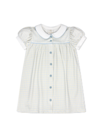 Breccan Dress - Cornflower Check