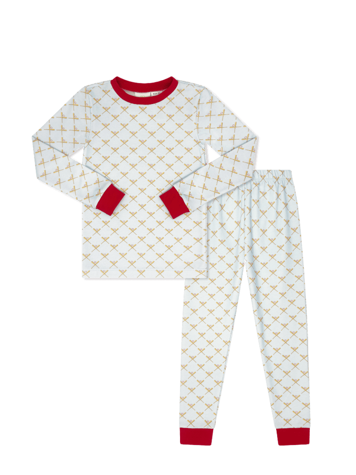 Sweet Pea PJ Set - Play Ball, Red