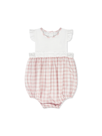 Pinafore Bubble - Playful Pink Buffalo Check