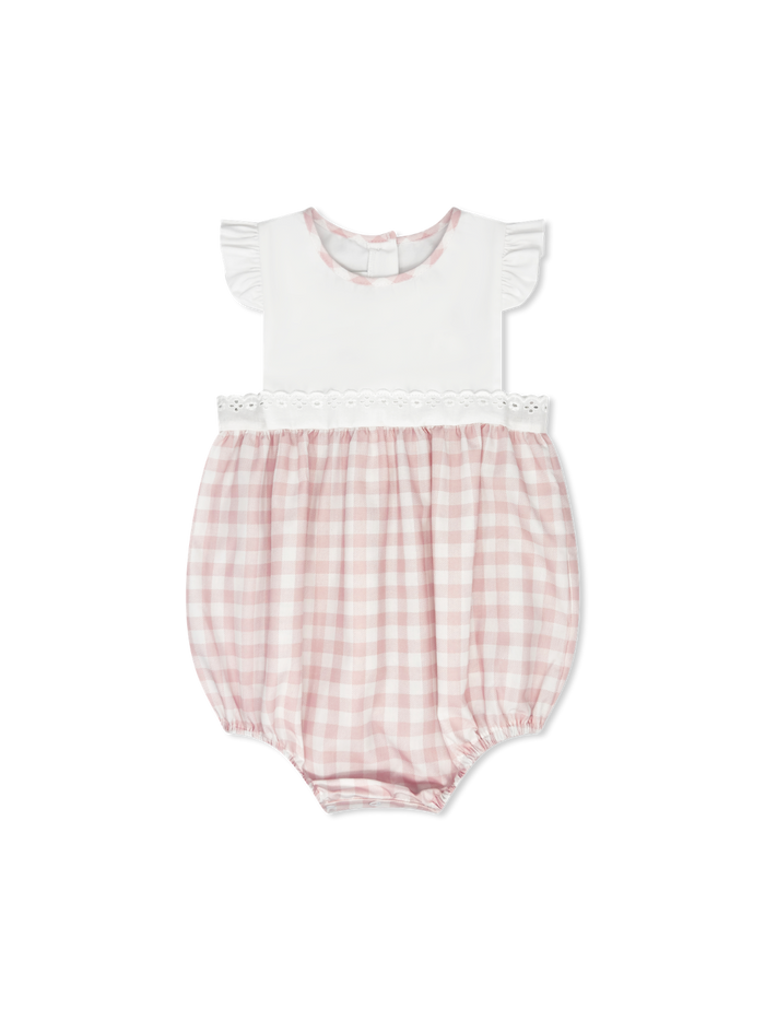 Pinafore Bubble - Playful Pink Buffalo Check