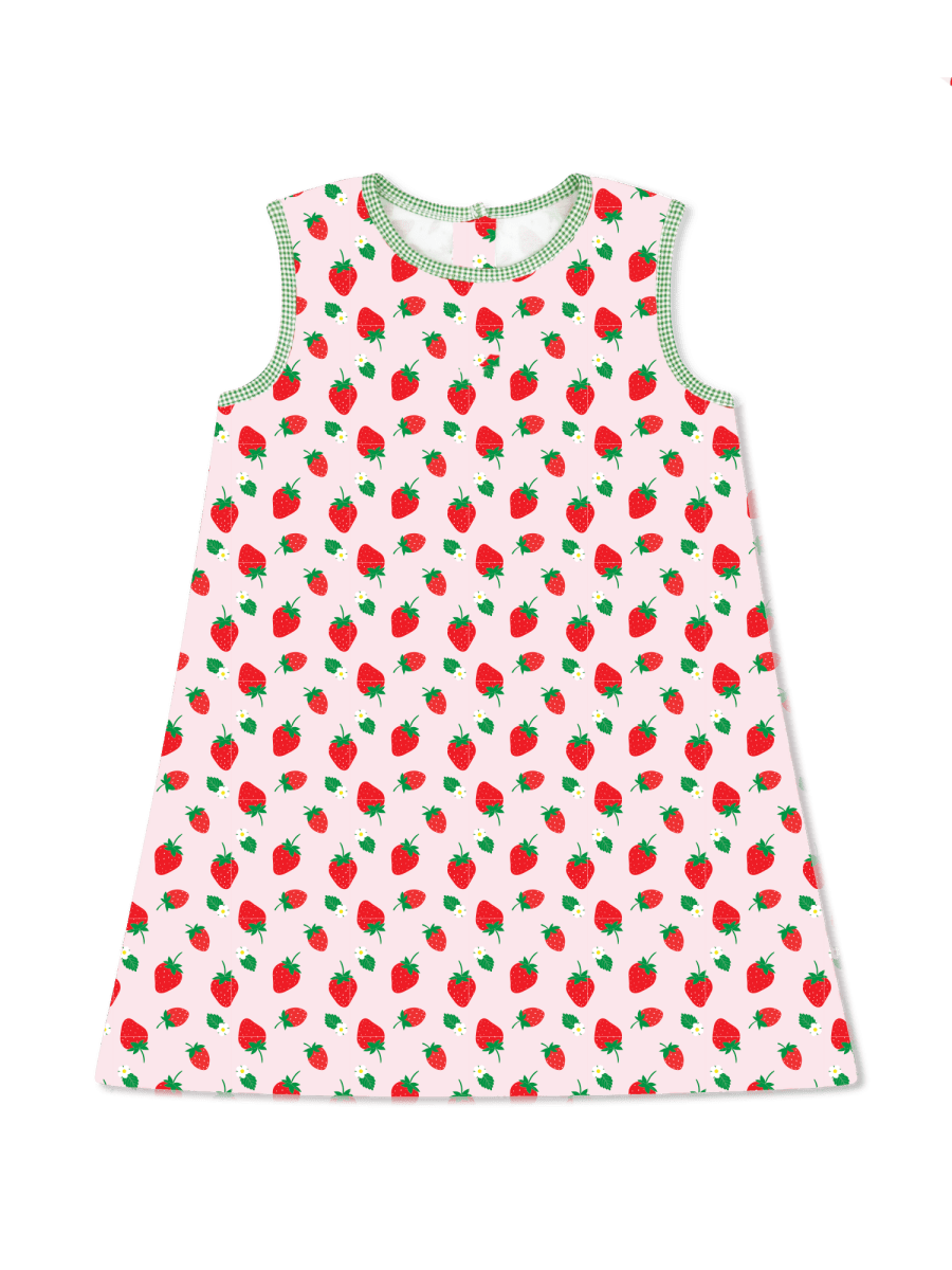 Ann Dress - Berry Sweet, Green Minigingham - Classic Dresses | Lullaby Set