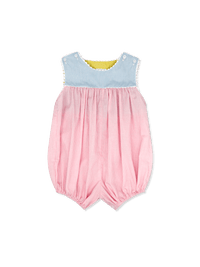 Charming Bubble - Light Pink, Yellow, Blue Minigingham Color Block - Classic Bubbles | Lullaby Set