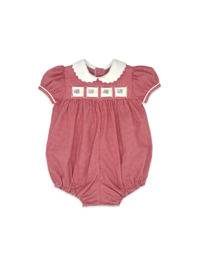 Ruth Ribbon Bubble - Ridgeland Red Minigingham