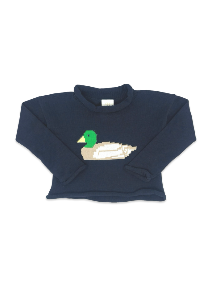 Ryan Roll Neck Sweater - Northshore Navy, Mallard