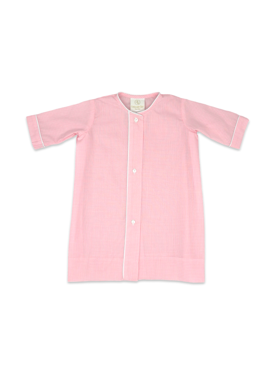 Welcome Little One Daygown - Polite Pink Minigingham