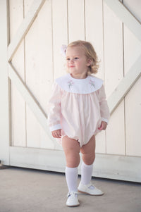 Sandra Bubble Long Sleeve - Blessing Pink Batiste, Flowers