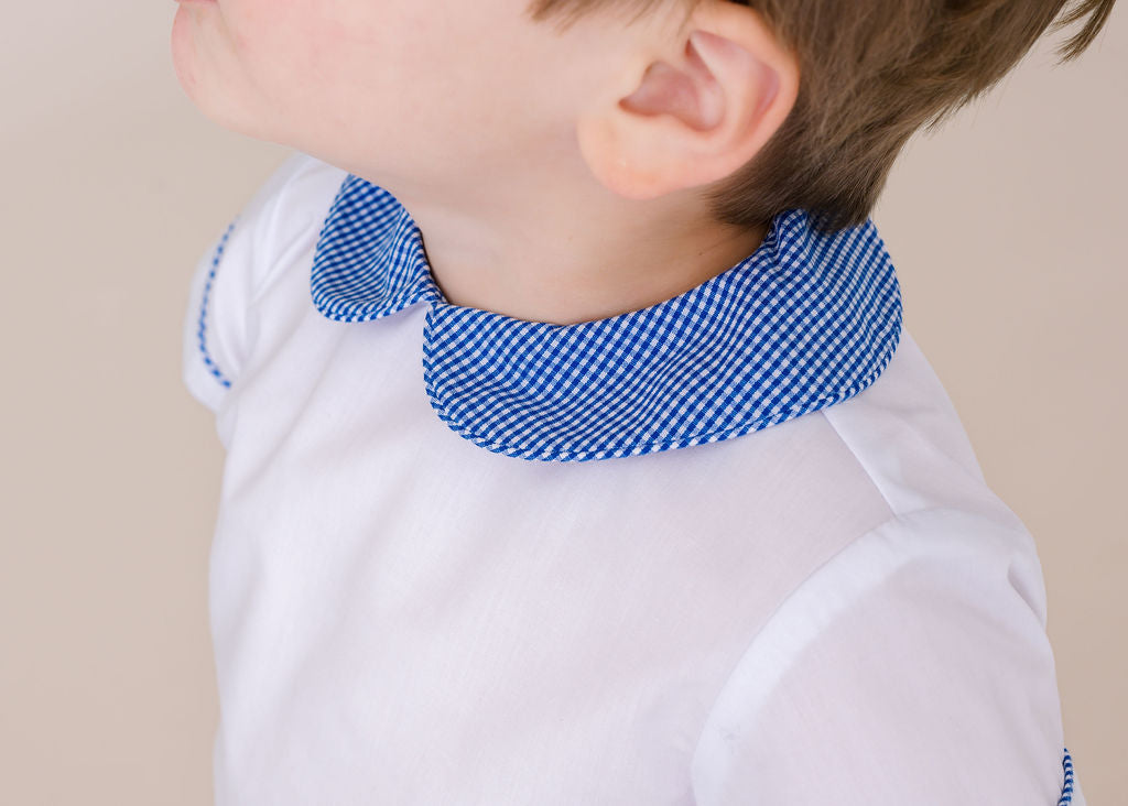 Sibley Shirt - Legacy White, River Royal Minigingham