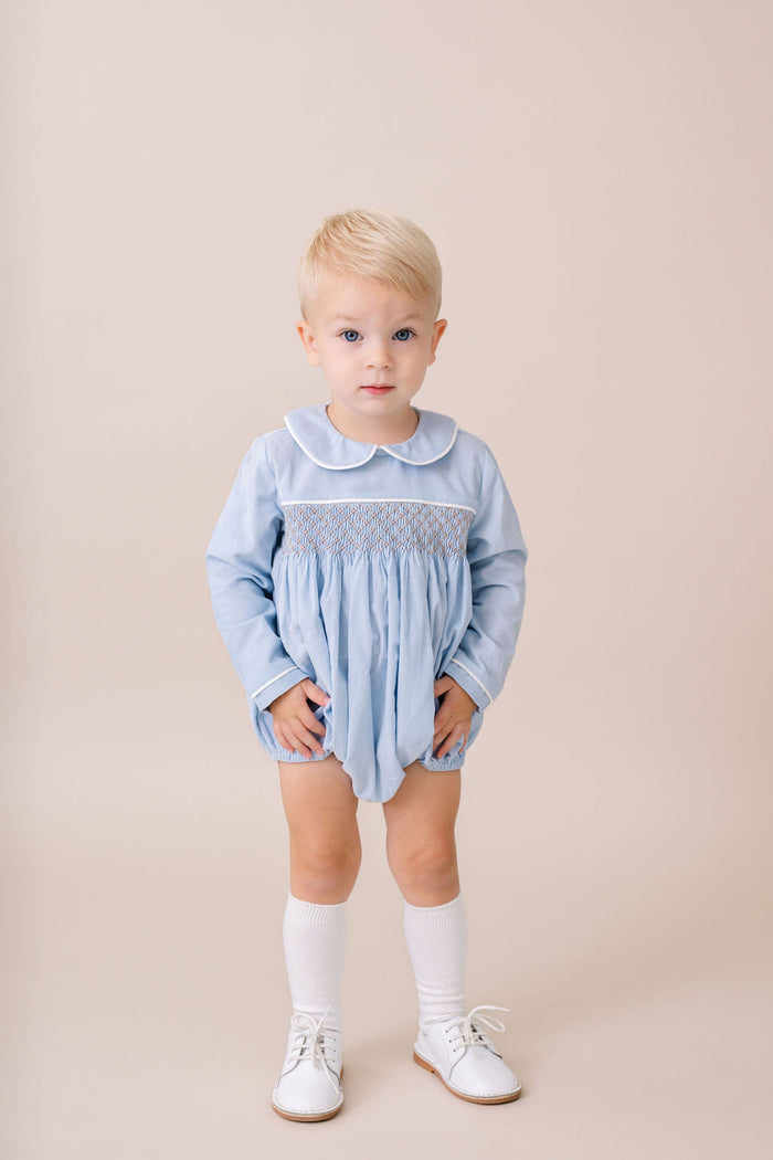Windsor Bubble Long Sleeve - Princeton Blue Corduroy