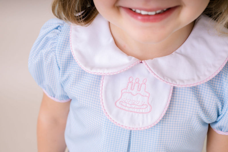Timeless Tab Bubble - Baby Blue Minigingham