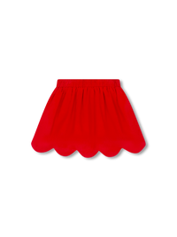 Susie Scallop Skirt -  High Point Red Corduroy