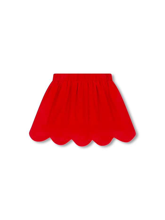 Susie Scallop Skirt - High Point Red Corduroy - Classic Skirts | Lullaby Set