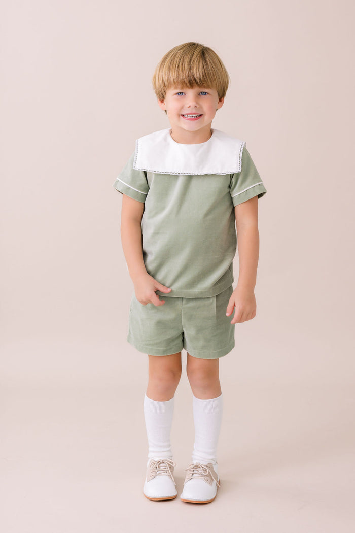 Christian Short Set - Leyland Green Velvet