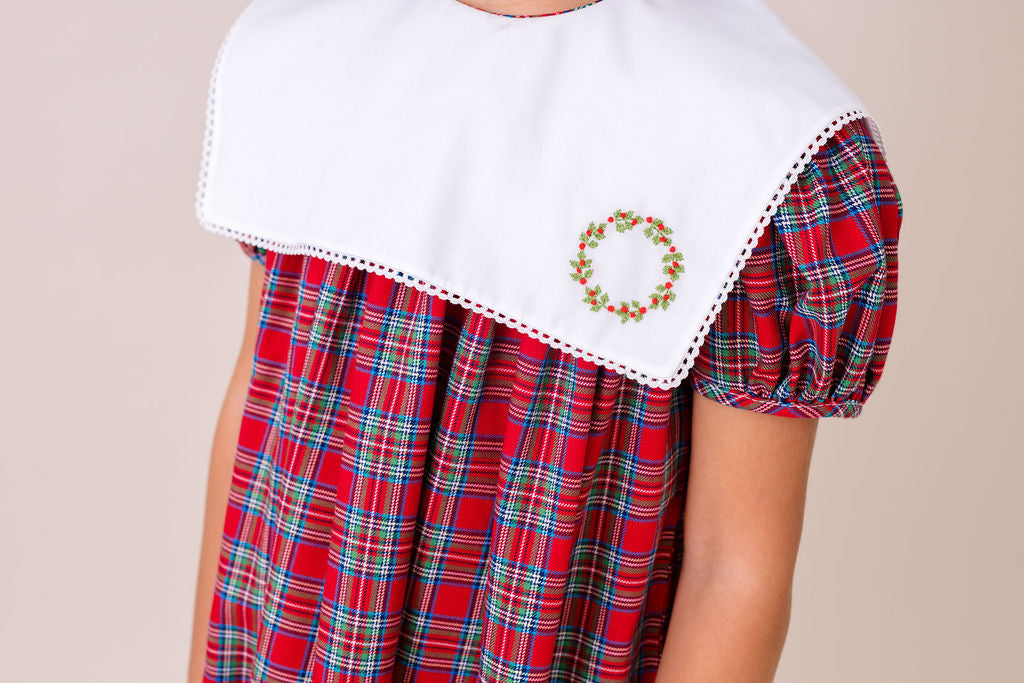 Hope Chest Dress - Woodstock Plaid, Wreath