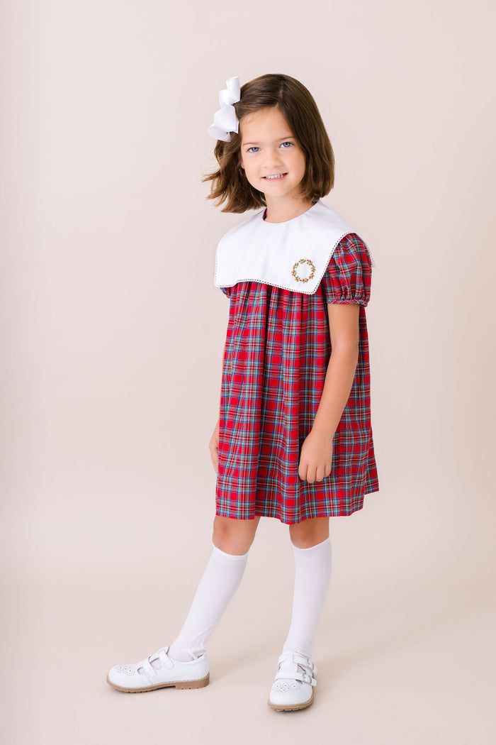 Hope Chest Dress - Woodstock Plaid, Wreath