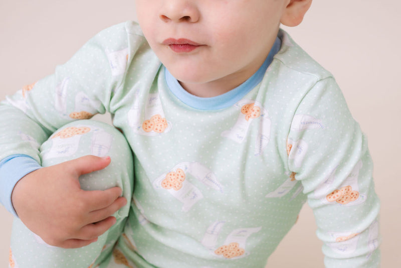 Sweet Pea PJ Set - Baking Spirits Bright, Bluffton Blue