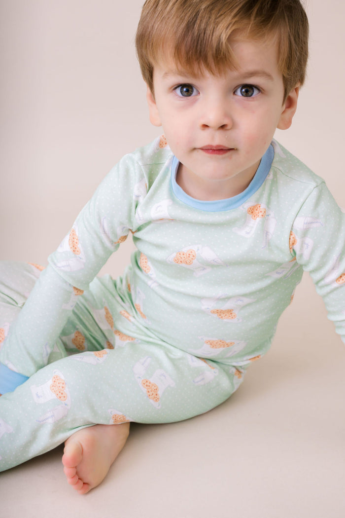 Sweet Pea PJ Set - Baking Spirits Bright, Bluffton Blue