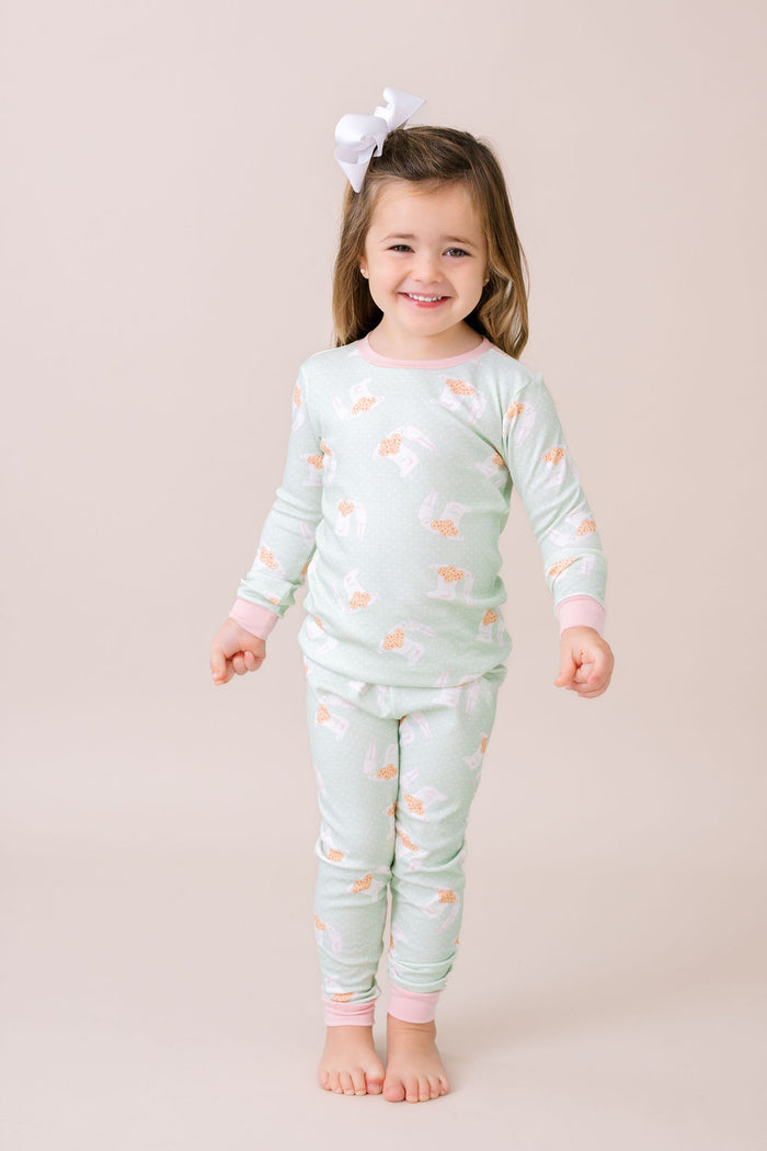 Sweet Pea PJ Set - Baking Spirits Bright, Pensacola Pink