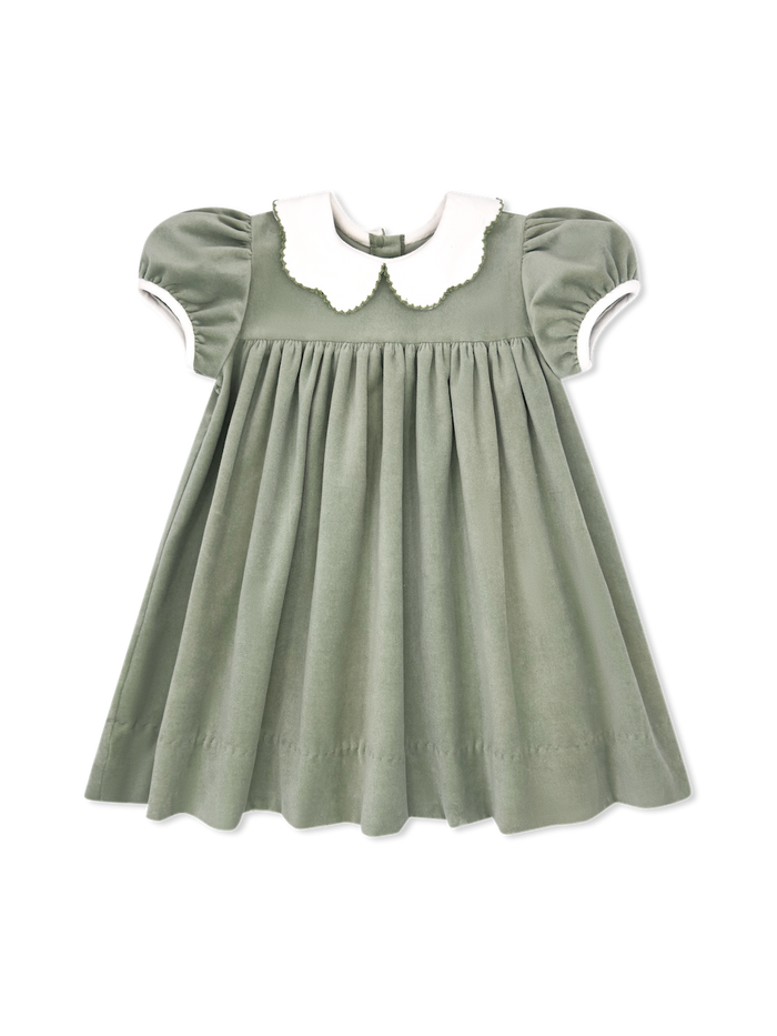 Special Moments Dress - Leyland Green Velvet