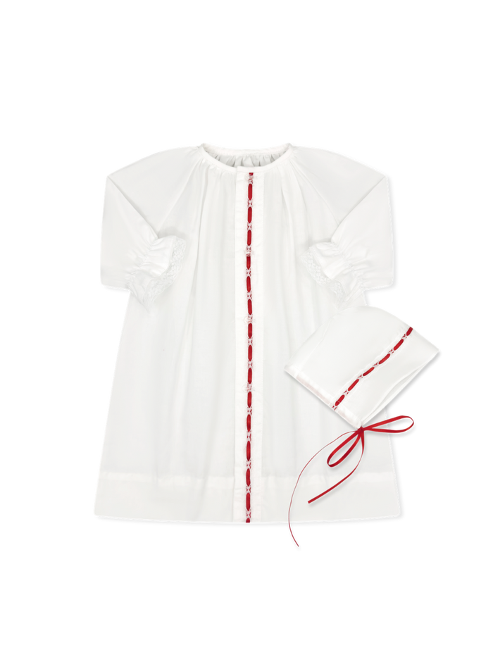 Original Daygown Set (Girl) - Blessings White, Red