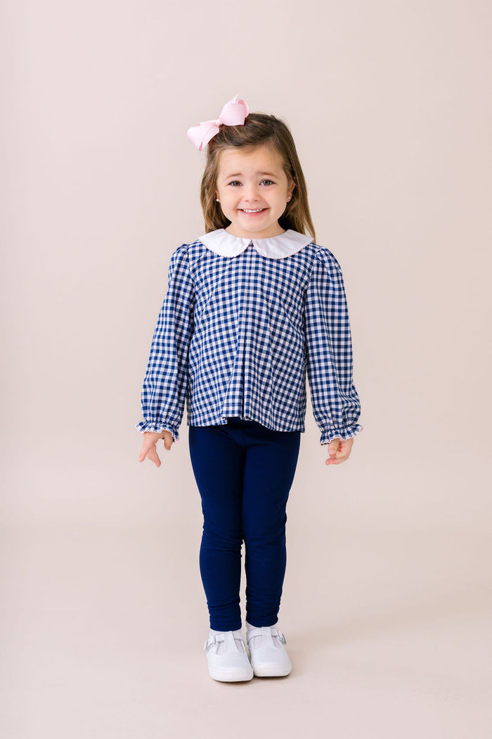 Caroline Blouse Long Sleeve - Blue Ridge Check