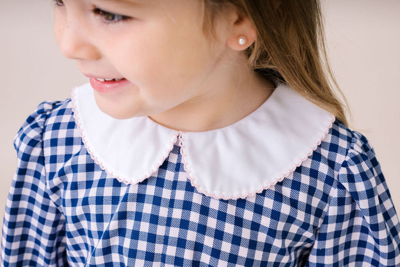 Caroline Blouse Long Sleeve - Blue Ridge Check