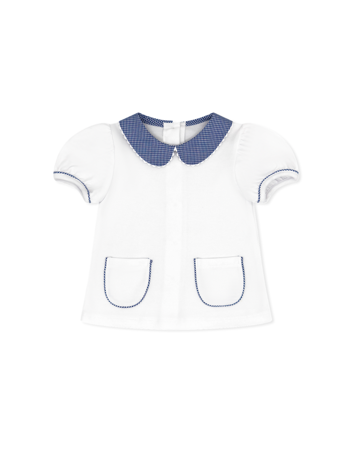 Blessings Blouse - Legacy White,  River Royal Minigingham