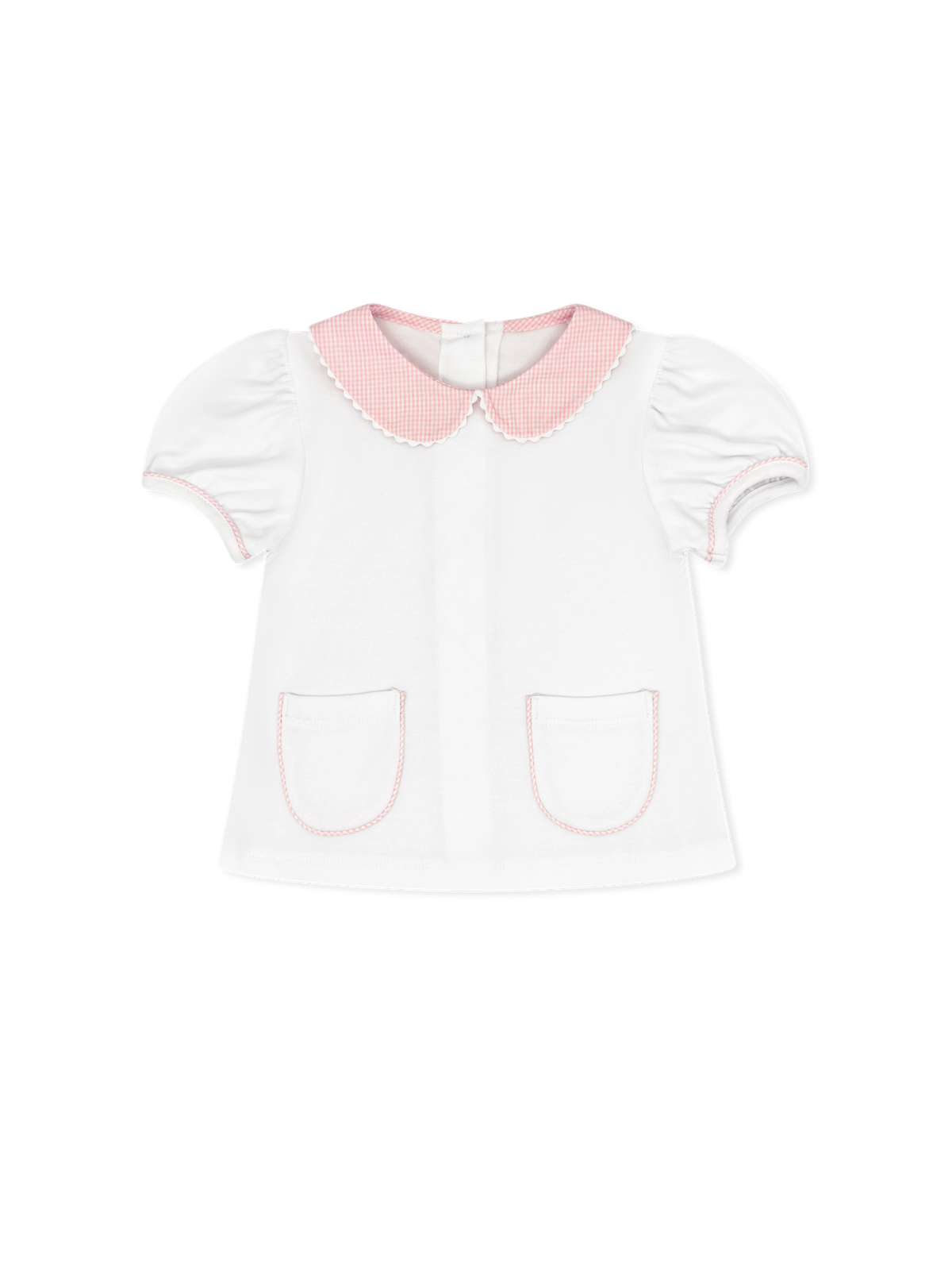 Blessings Blouse - Legacy White,  Polite Pink Minigingham