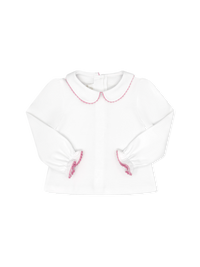 Better Together Blouse - Legacy White, Pink RIc Rac